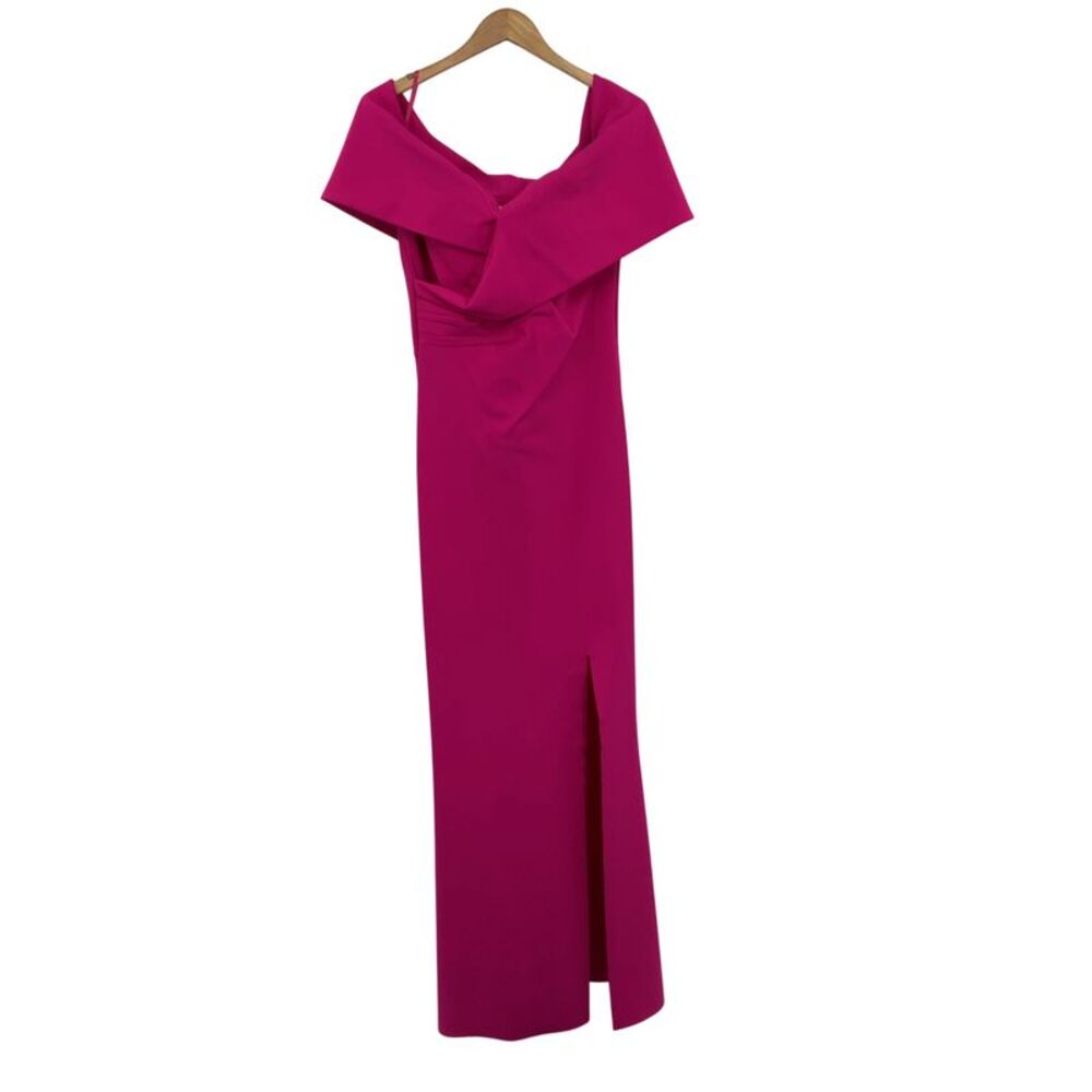 Chiara Boni Benje La Petite Robe Stretch Jersey Fishtail Gown Pink 14